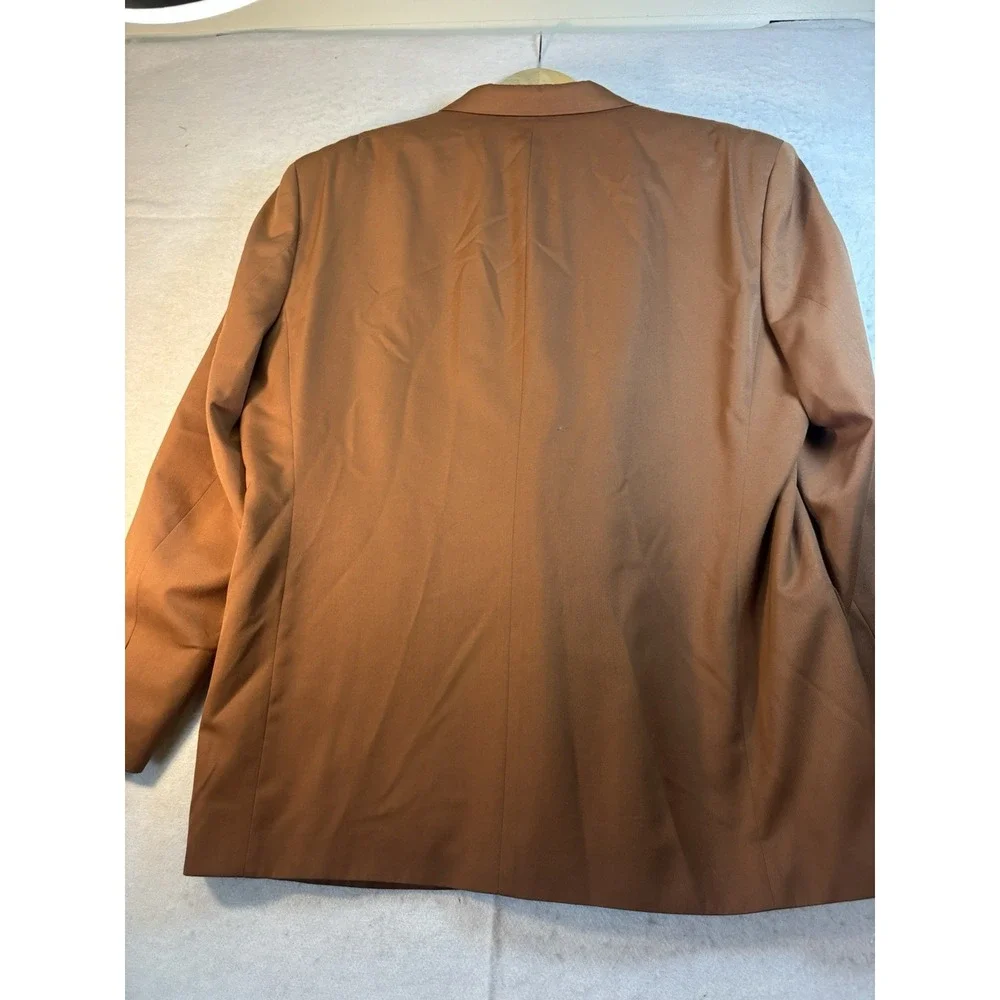 SoHo Collection Suit Jacket & Vest 54R Big & Tall Poly Blend Rust